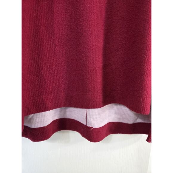 Anthropologie Oversized Slouchy Theresa Raspberry Red Cowl Neck Tunic Top Sz MP - Picture 8 of 14